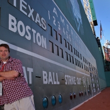 ESPN's Jim Caple at the Green Monster