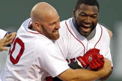 Boston Red Sox David Ortiz & Kevin Youkilis Celebrate