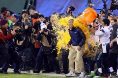Pete Carroll Gets a Gatorade Bath